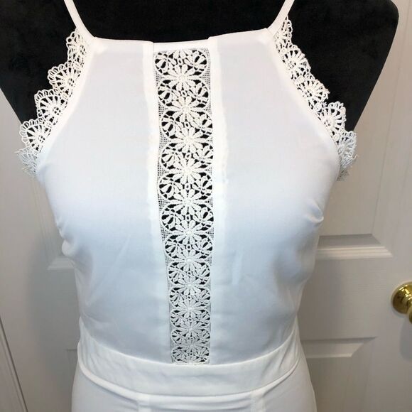 NWT Angel Biba white eyelet spaghetti strap dress - Picture 12 of 16